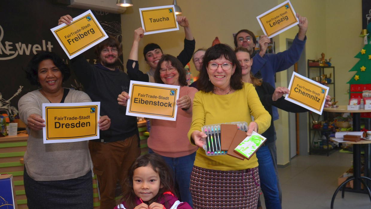 Vertreter:innen der Fair Trade Towns Sachen