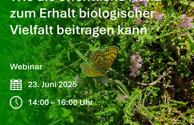 [online] Biodiversität mitgedacht: Wie die öffentliche Hand zum Erhalt biologischer Vielfalt beitragen kann