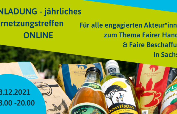 Online:jährliches Vernetzungstreffen - Engagement für Fairen Handel und faire Beschaffung in Sachsen